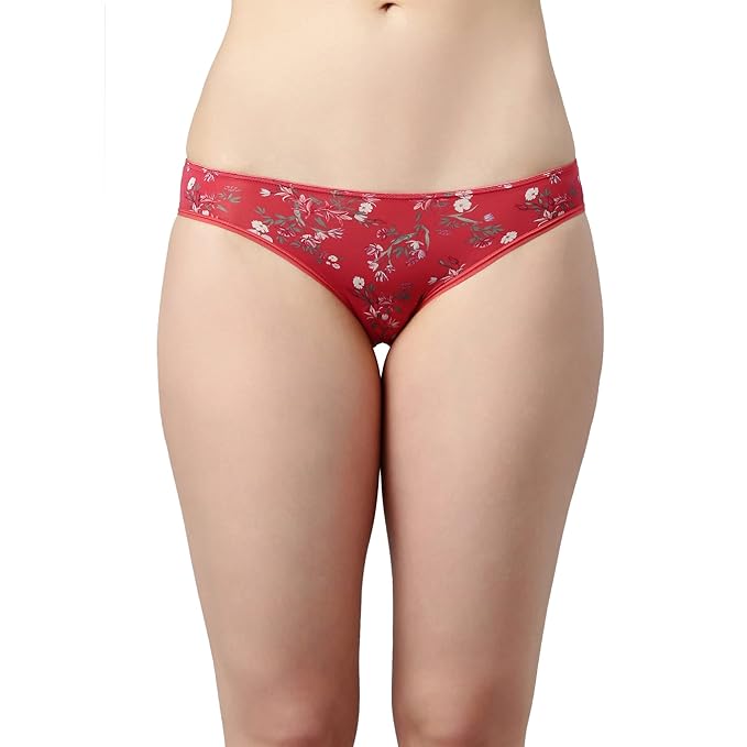Enamor P165 Cotton Low Waist Medium Coverage Made with Premium Eco-Friendly Light and Smooth Silky Fabric Bikini Panty for Women
