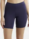 1529 High Coverage Super Combed Cotton Elastane Stretch With Concealed Waistband Women Boy Short Blue Panty