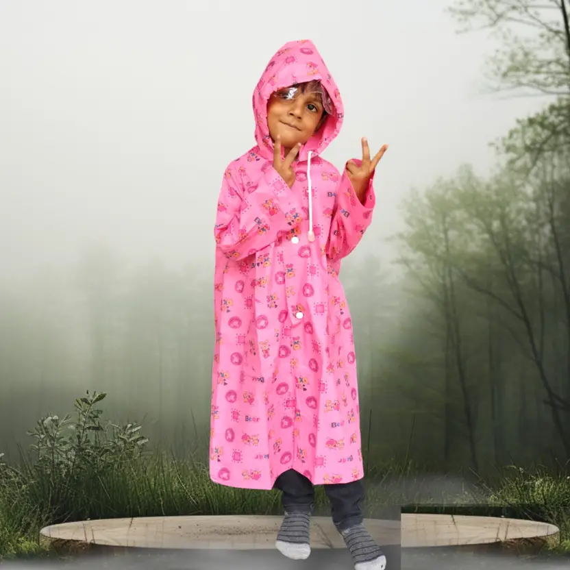 Graphic Print Boys & Girls Raincoat