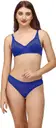 Kliznil Bra & Panty Set Self Design Black Lingerie Set