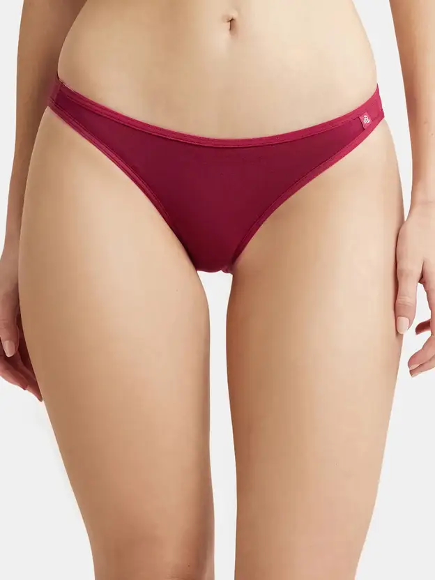 jockey SS02 Super Combed Cotton Elastane Stretch Women Bikini Pink Panty