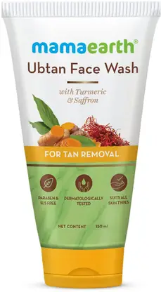 Mamaearth Ubtan Natural | Anti-Tan For all Skin Types with Turmeric Saffron Face Wash